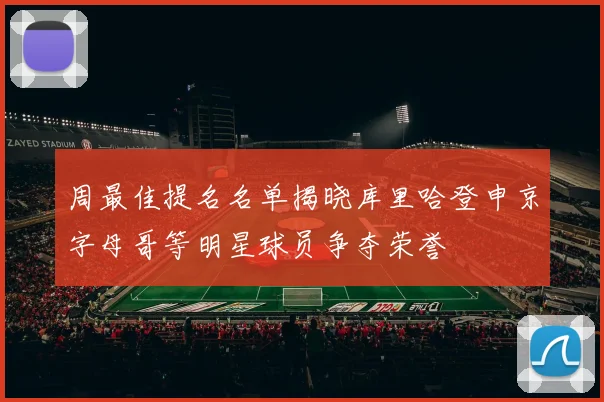 周最佳提名名单揭晓库里哈登申京字母哥等明星球员争夺荣誉